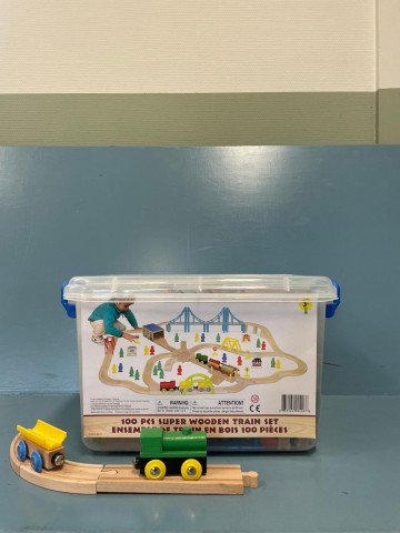 Houten treinset